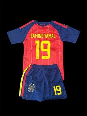 Kids Soccer Jersey Set - Lamine Yamal 19 World Cup HOME